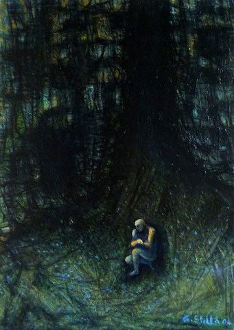 Meditazione (acrilico su tavola cm 27x37)